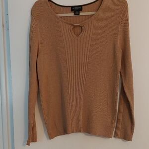 Liz Claiborne Camel Crew Neck Light Weight Sweater